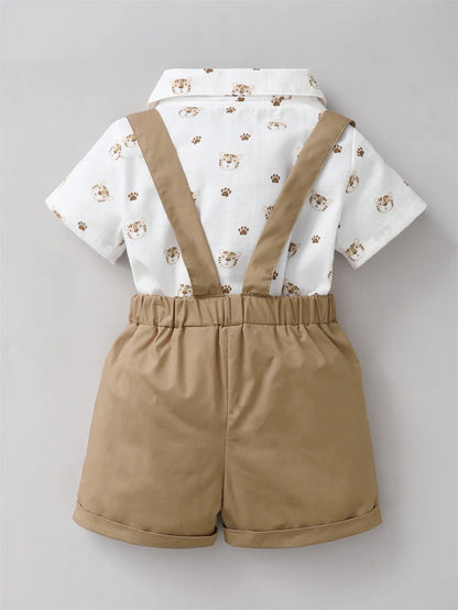 Little Roar – Tiger Print Birthday Outfit for Baby Boys